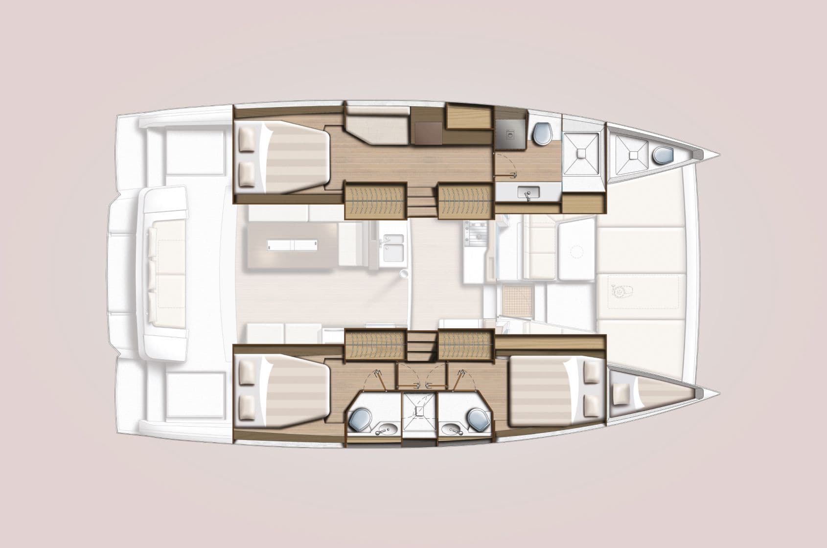 Catamarán Bali 4.2, viajes en catamaran por plazas